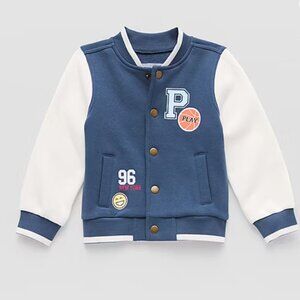 NWT Okie Dokie Toddler & Little Boys Varsity Jacket Fleece Athletic Fall